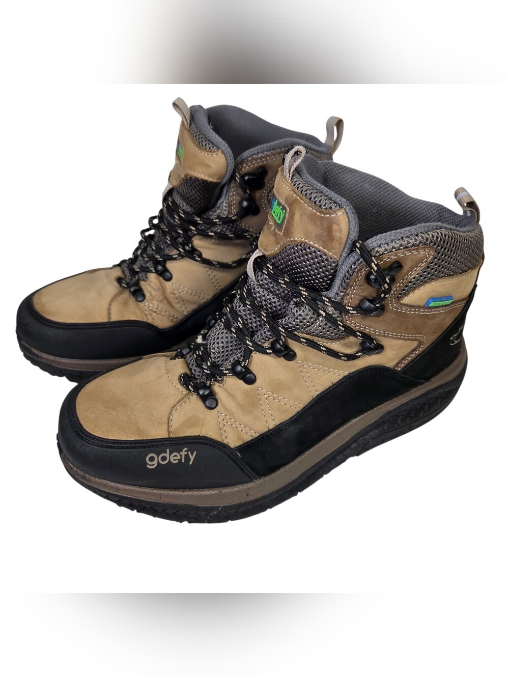 Gdefy Tan and Black men's Supportive Hiking Boots